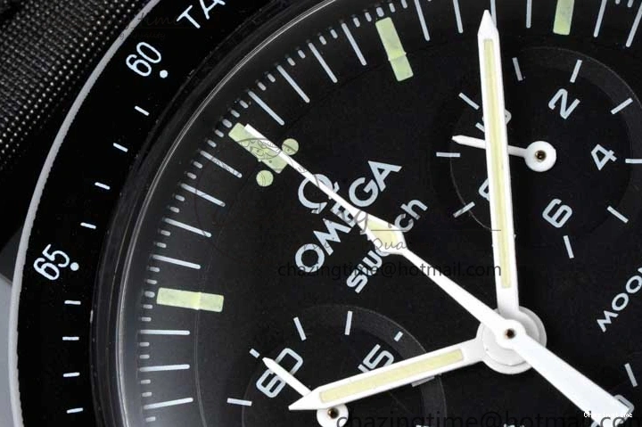 0128 Speedmaster Misson To The Moon 1:1 Best Edition Black Dial On Nylon Strap Quartz UrbanChic 7856